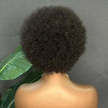 Load image into Gallery viewer, Ghair Pre Made Natural Afro Wigs #1B Natural Black Human Hair Wigs for Party