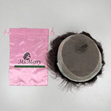 Load image into Gallery viewer, Ms. Merry 8x10 Inch Toupees for Man Straight Wig Natural Black Color