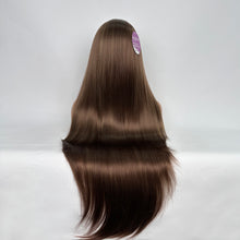 Load image into Gallery viewer, DollyPretty Brown False Hair Wig Long Straight Synthetic Beginners Friendly Heat Resistant Elegant For Daily Use Wigs For Women