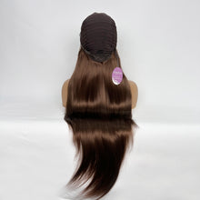 Load image into Gallery viewer, DollyPretty Brown False Hair Wig Long Straight Synthetic Beginners Friendly Heat Resistant Elegant For Daily Use Wigs For Women