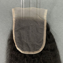 Load image into Gallery viewer, Ghair 4x4 Transparent Lace Closure Kinky Straight Virgin Hair N1B#