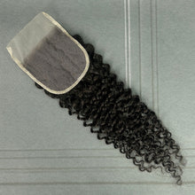 Load image into Gallery viewer, Ghair 4x4 Transparent Lace Closure Deep Curly Virgin Hair N1B#