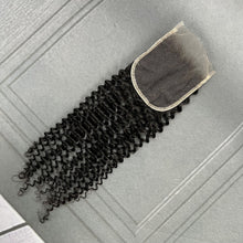 Load image into Gallery viewer, Ghair 4x4 HD Lace Closure Kinky Curly Virgin Hair N1B#