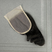 Load image into Gallery viewer, Ghair 4x4 Transparent Lace Closure Single Loose Wave Virgin Hair N1B#