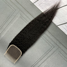 Load image into Gallery viewer, Ghair 4x4 HD Lace Closure Kinky Straight Virgin Hair N1B#