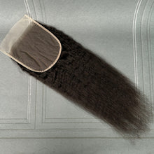 Load image into Gallery viewer, Ghair 6x6 Transparent Lace Closure Kinky Straight Virgin Hair N1B#