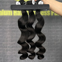 Load image into Gallery viewer, Ghair 100% Raw Hair Bundles Single Loose Wave Hair N1B#