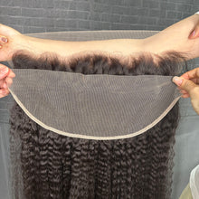 Load image into Gallery viewer, Ghair 13x4 Transparent Lace Frontal Kinky Straight Virgin Hair N1B#