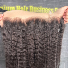 Load image into Gallery viewer, Ghair 13x4 Transparent Lace Frontal Kinky Straight Virgin Hair N1B#