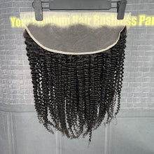 Load image into Gallery viewer, Ghair 13x4 Transparent Lace Frontal Kinky Curly Virgin Hair N1B#