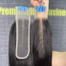 Load image into Gallery viewer, Ghair 2x6 Transparent Lace Closure Straight Virgin Hair N1B#