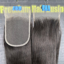 Load image into Gallery viewer, Ghair 4x4 Transparent Lace Closure Straight Virgin Hair N1B#