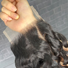Load image into Gallery viewer, Ghair 4x4 Transparent Lace Closure Italian Curly Virgin Hair N1B#