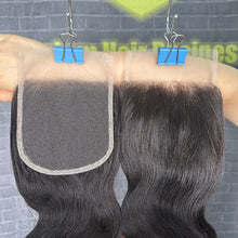 Load image into Gallery viewer, Ghair 4x4 Transparent Lace Closure Body Wave Virgin Hair N1B#