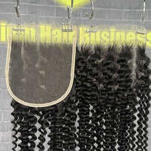 Load image into Gallery viewer, Ghair 5x5 HD Lace Closure Kinky Curly Virgin Hair N1B#