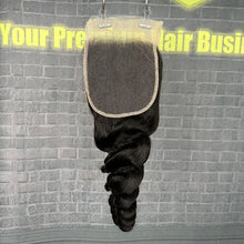 Load image into Gallery viewer, Ghair 5x5 Transparent Lace Closure Single Loose Wave Virgin Hair N1B#