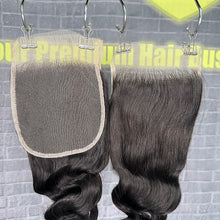 Load image into Gallery viewer, Ghair 5x5 Transparent Lace Closure Single Loose Wave Virgin Hair N1B#