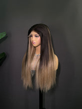 Load image into Gallery viewer, Ghair New Luxury Raw Hair 5x5 HD Balayage Wigs Straight 250% Density Color #6/70/6