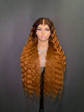 Load image into Gallery viewer, Ghair New Virgin Hair Ombre Honey 13×6 Transparent Lace Wigs Loose Wave 250% Density