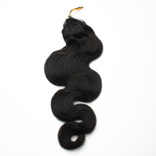 Load image into Gallery viewer, Ghair Body Wave Crochet Hair Extensions N1B# Natural Black Virgin Hair for Daily & Party Use