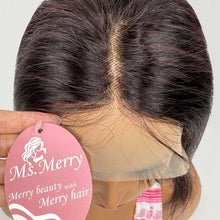 Load image into Gallery viewer, Ms. Merry Bob Wig 12 Inch 13x4 Lace Front Wigs Human Hair Wigs for Black Women Straight Wig Natural Black Color