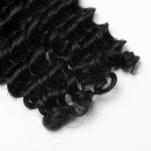 Load image into Gallery viewer, Ghair Deep Wave Crochet Hair Extensions N1B# Natural Black Virgin Hair for Daily & Party Use