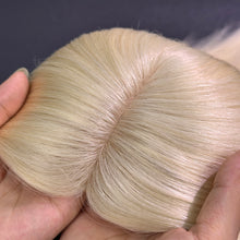 Load image into Gallery viewer, Ghair 13*15CM Straight Silk Base Hair Topper #613 Blonde 100% Virgin Human Hair for Thinning Hair & Daily Wear