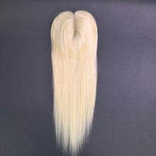 Load image into Gallery viewer, Ghair 14*16CM Straight Silk Base Hair Topper 613# Blonde Natural Black 100% Virgin Human Hair for Thinning Hair & Daily Wear