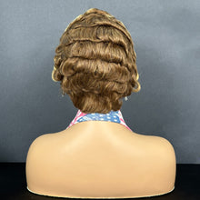 Load image into Gallery viewer, Ghair Pre Made 13x4 Transparent Lace Pixie Cut Wigs #4/27 Dark Brown & Honey Blonde Human Hair Wigs Ready to Wear for Everyday & Special Occasions
