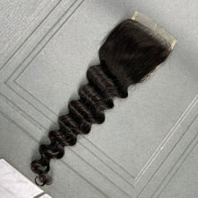 Load image into Gallery viewer, Ghair 4x4 HD Lace Closure Loose Deep Wave Virgin Hair N1B#