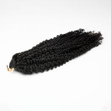 Load image into Gallery viewer, Ghair Kinky Curly Crochet Hair Extensions N1B# Natural Black Virgin Hair for Daily & Party Use