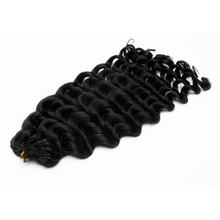 Load image into Gallery viewer, Ghair Loose Wave Crochet Hair Extensions N1B# Natural Black Virgin Hair for Daily & Party Use
