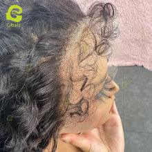 Load image into Gallery viewer, Ghair 4C Baby Hairline 13x4 Transparent Undetectable Lace Frontal Wigs Deep Wave Hair 150% Density