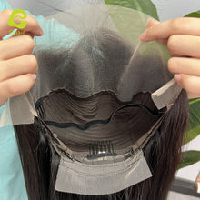 Load image into Gallery viewer, Ghair 13x4 transparent lace wigs 100% cuticle aligned hair straight human hair 150% density