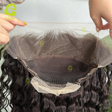 Load image into Gallery viewer, Ghair Magic Wig Italian Curly 13x4 Transparent Full Frontal Lace Wigs Human Hair 130% Density