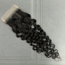 Load image into Gallery viewer, Ghair 4x4 Transparent Lace Closure Italian Curly Virgin Hair N1B#
