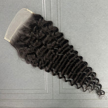 Load image into Gallery viewer, Ghair 5x5 Transparent Lace Closure Deep Wave Virgin Hair N1B#
