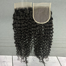 Load image into Gallery viewer, Ghair 5x5 Transparent Lace Closure Deep Curly Virgin Hair N1B#
