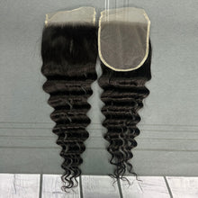 Load image into Gallery viewer, Ghair 5x5 Transparent Lace Closure Loose Deep Wave Virgin Hair N1B#
