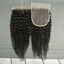 Load image into Gallery viewer, Ghair 5x5 Transparent Lace Closure Kinky Curly Virgin Hair N1B#
