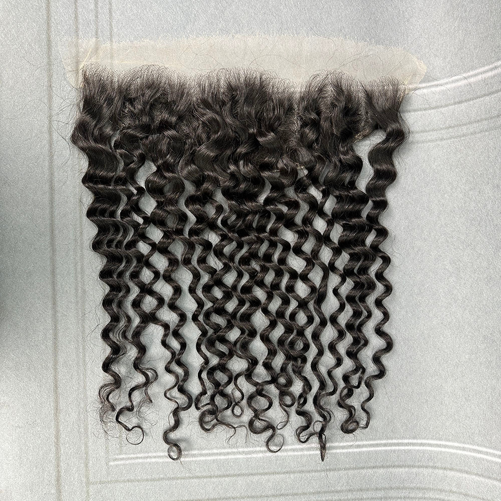 Ghair 13x4 HD Lace Frontal Italian Curly Virgin Hair N1B#