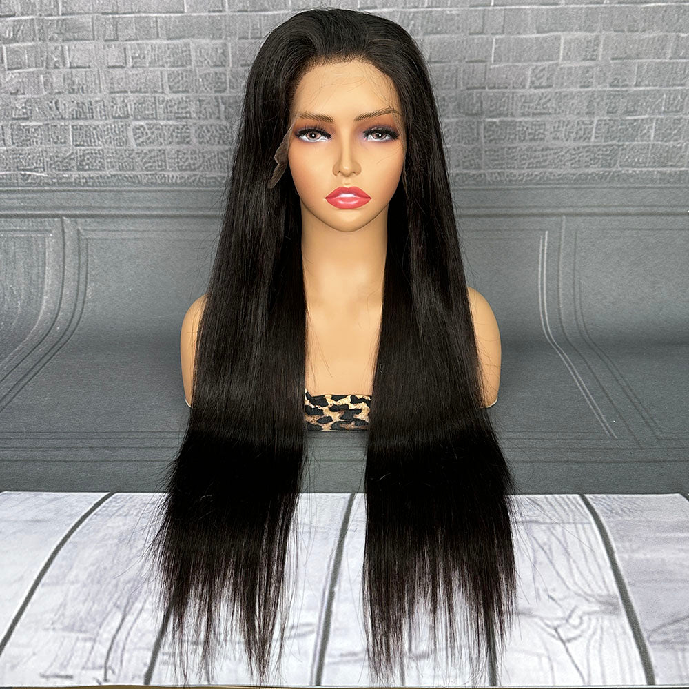 Ghair 13x4 HD Lace Frontal Fancy Wigs Straight 200% Density Virgin Human Hair Wig