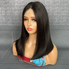 Load image into Gallery viewer, Ghair 4x4 Transparent Lace Closure BOB Wigs Straight 180% Density Virgin Human Hair Wig
