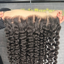 Load image into Gallery viewer, Ghair 13x4 Transparent Lace Frontal Italian Curly Virgin Hair N1B#
