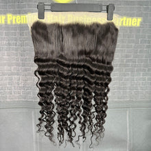 Load image into Gallery viewer, Ghair 13x4 Transparent Lace Frontal Loose Deep Wave Virgin Hair N1B#
