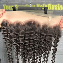 Load image into Gallery viewer, Ghair 13x6 Transparent Lace Frontal Deep Wave Virgin Hair N1B#
