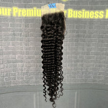 Load image into Gallery viewer, Ghair 4x4 Transparent Lace Closure Deep Wave Virgin Hair N1B#
