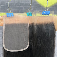 Load image into Gallery viewer, Ghair 5x5 Transparent Lace Closure Straight Virgin Hair N1B#
