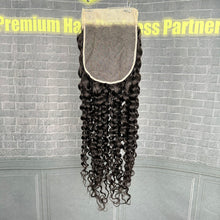 Load image into Gallery viewer, Ghair 6x6 Transparent Lace Closure Italian Curly Virgin Hair N1B#
