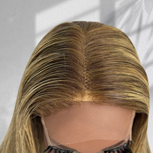 Load image into Gallery viewer, Ghair New Luxury Raw Hair 5x5 HD Balayage Wigs Straight 250% Density Color #8/70/8
